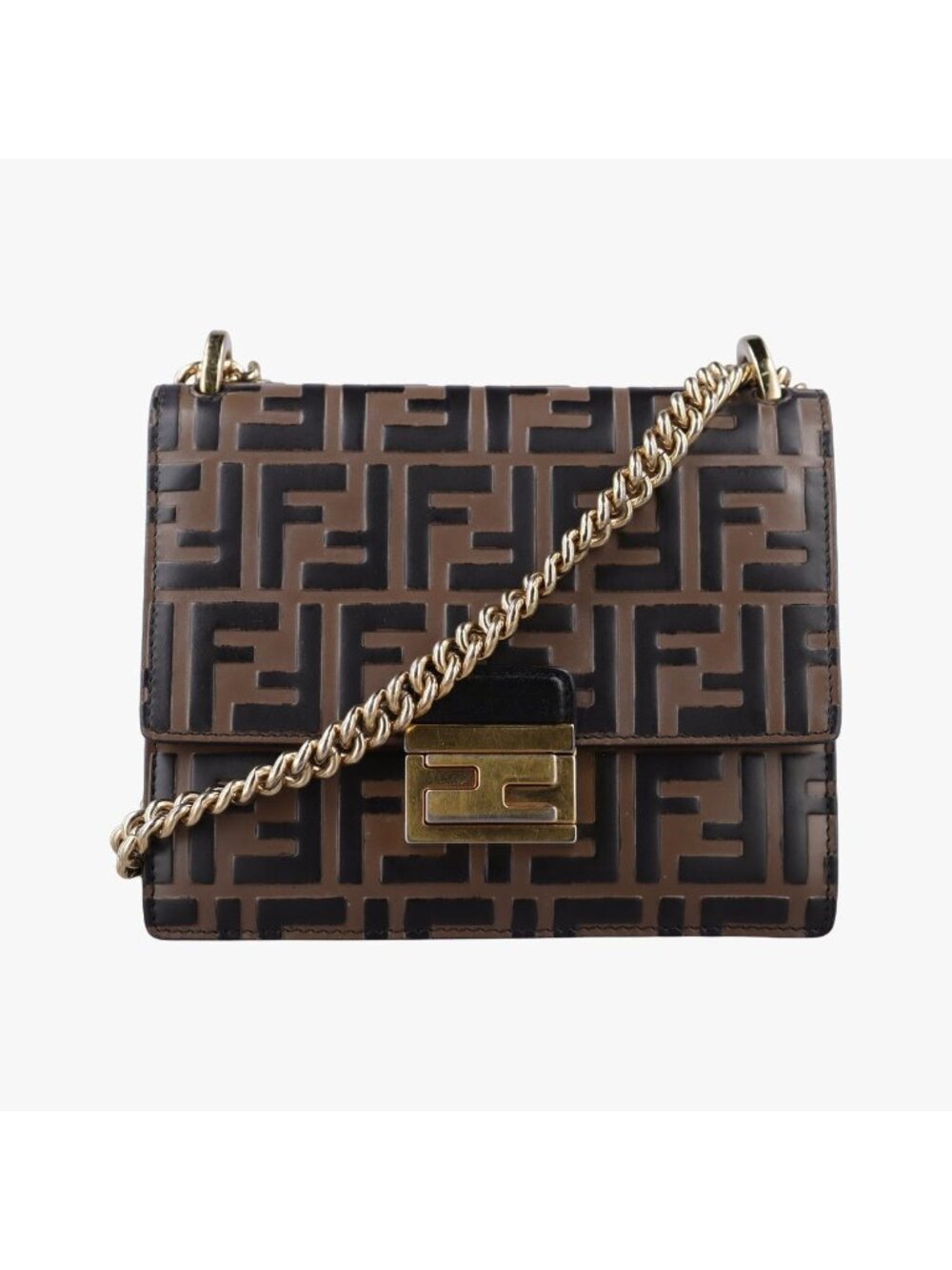 Fendi Can You Brown Black Leather